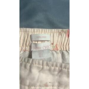 Shabby Chic 100% Linen Floral Rose Pink Skirt